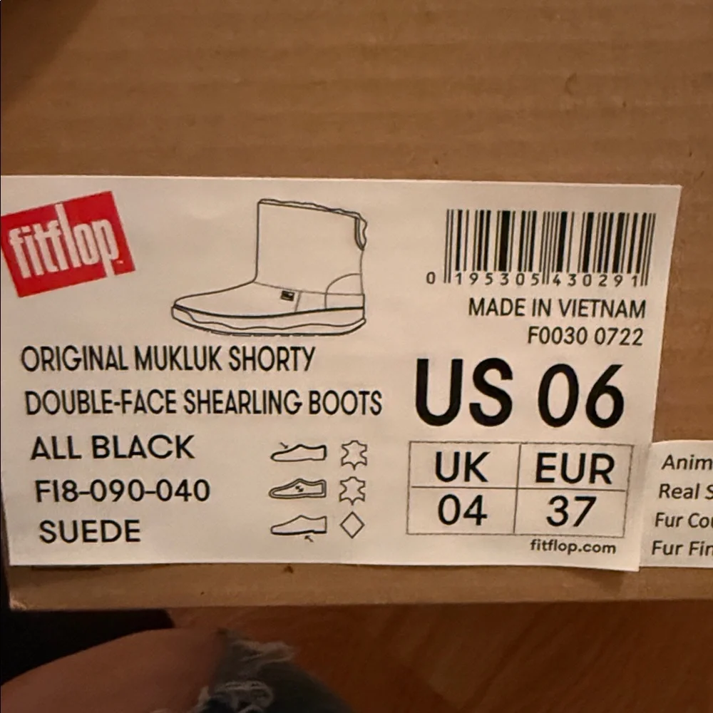 Fitflop  double face shearling boots sz 6
